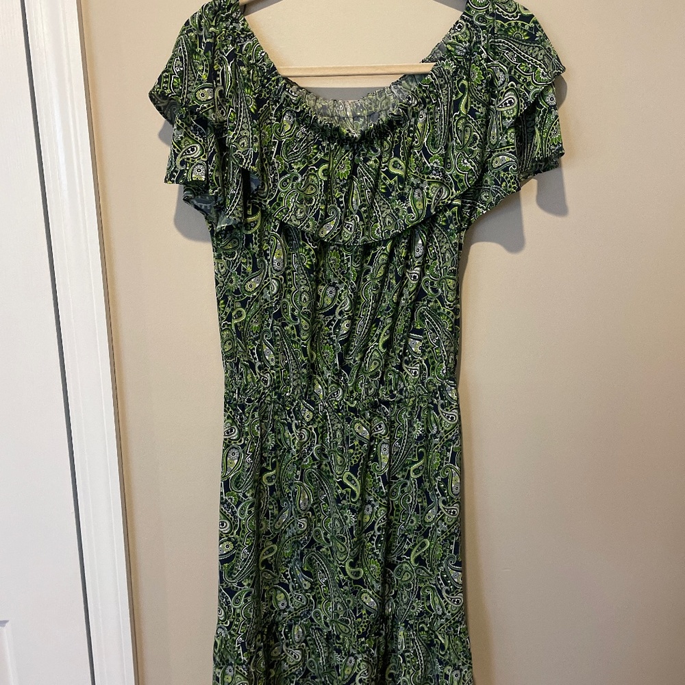 Michael Kors cold shoulder dress.